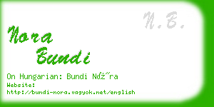 nora bundi business card